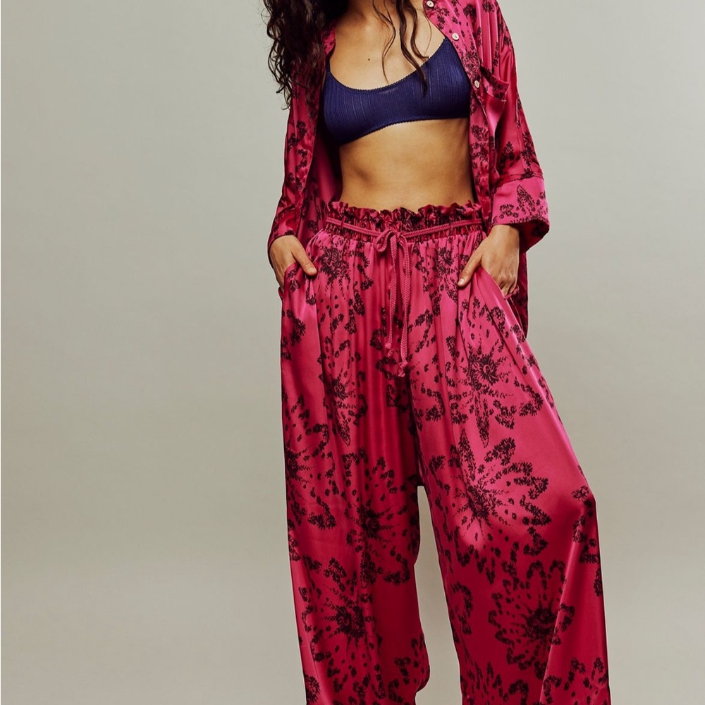Free People Satin Goddess Pant L